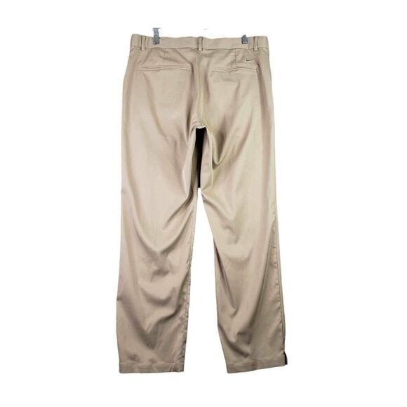 Nike Dri-Fit Golf Pants 34X30 Khaki Tan Comfort Waist Chino Pants Performance - Picture 3 of 8